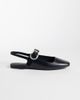 Calvin Klein Calvin Klein square ballerina sling back flats in black - 1