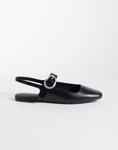 Calvin Klein Calvin Klein square ballerina sling back flats in black
