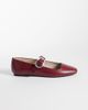 Calvin Klein Calvin Klein square toe ballet flats in burgundy-Red - 1
