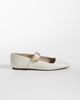 Calvin Klein Calvin Klein square toe ballet flats in off white - 1