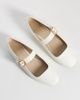 Calvin Klein Calvin Klein square toe ballet flats in off white - 3