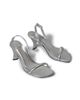 Calvin Klein Calvin Klein strappy leather kitten heels in silver - 1