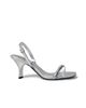 Calvin Klein Calvin Klein strappy leather kitten heels in silver - 2