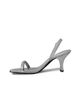 Calvin Klein Calvin Klein strappy leather kitten heels in silver - 3
