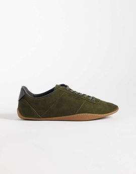 Calvin Klein Calvin Klein suede ballet-inspired sneakers in moss green