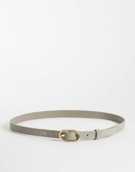 Calvin Klein Calvin Klein suede buckle 20mm belt in beige-Neutral