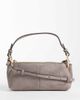 Calvin Klein Calvin Klein suede shoulder bag with cross-body double strap in taupe-Neutral - 1