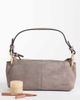 Calvin Klein Calvin Klein suede shoulder bag with cross-body double strap in taupe-Neutral - 2