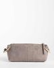 Calvin Klein Calvin Klein suede shoulder bag with cross-body double strap in taupe-Neutral - 4