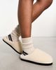Calvin Klein Calvin Klein teddy clog house slippers in cream-Black - 1