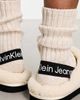 Calvin Klein Calvin Klein teddy clog house slippers in cream-Black - 2