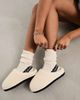 Calvin Klein Calvin Klein teddy clog house slippers in cream-Black - 3
