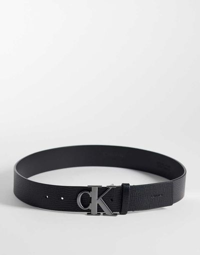 Calvin Klein Calvin Klein textured buckle belt 40mm in black
