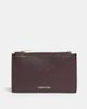 Calvin Klein Calvin Klein zip card holder wallet in burgundy-Red - 1