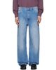 Calvin Klein Collection Calvin Klein Collection Blue 05 Low Rise Wide Leg Jeans - 1