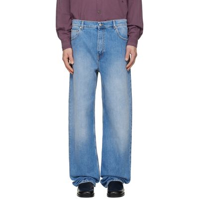 Calvin Klein Collection Calvin Klein Collection Blue 05 Low Rise Wide Leg Jeans