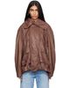 Calvin Klein Collection Calvin Klein Collection Brown Isa Leather Flight Jacket - 1