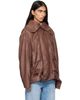Calvin Klein Collection Calvin Klein Collection Brown Isa Leather Flight Jacket - 2
