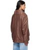 Calvin Klein Collection Calvin Klein Collection Brown Isa Leather Flight Jacket - 3