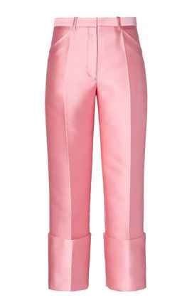 Calvin Klein Collection Calvin Klein Collection Eva Cuffed Satin Trousers