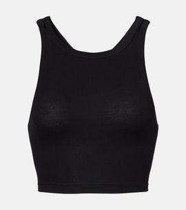 Calvin Klein Collection Calvin Klein Collection Pamela ribbed-knit cotton-blend crop top