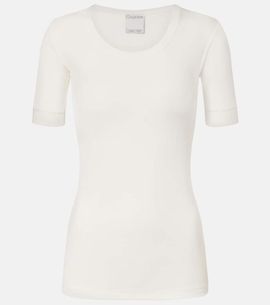 Calvin Klein Collection Calvin Klein Collection Ribbed-knit cotton-blend top