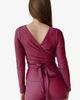 Calypsa Calypsa Avery 2-Piece Long Sleeve Wrap Swim Set With Reversible Top and Tummy Control Shorts - 4