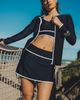 Calypsa Calypsa Full Zip Peyton Swim Top Two-Toned Collection - 4