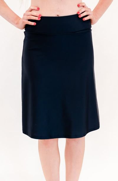 Calypsa Calypsa Knee Length Swim Skort With Bike Shorts