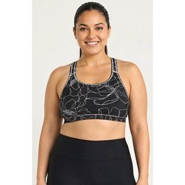 Calypsa Calypsa Plus Size Racerback Swim Bra With Removable Cups