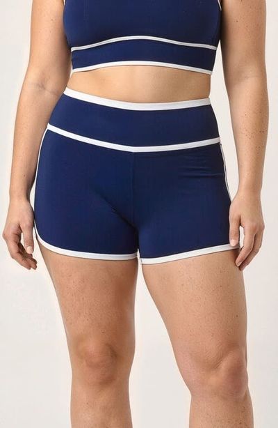 Calypsa Calypsa Plus Size Swim Shorts Two-Toned Collection