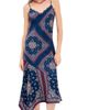 CAMI NYC CAMI NYC Becky Lace Trim Silk Dress Mariner's Bandana - 1