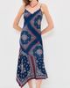 CAMI NYC CAMI NYC Becky Lace Trim Silk Dress Mariner's Bandana - 5