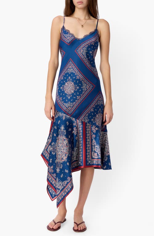 CAMI NYC CAMI NYC Becky Lace Trim Silk Slipdress