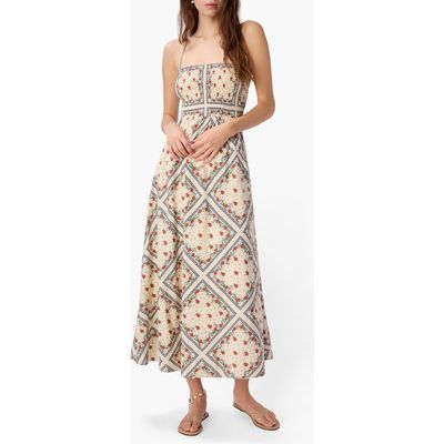CAMI NYC CAMI NYC Cecily Smocked Bodice Cotton & Silk Sundress