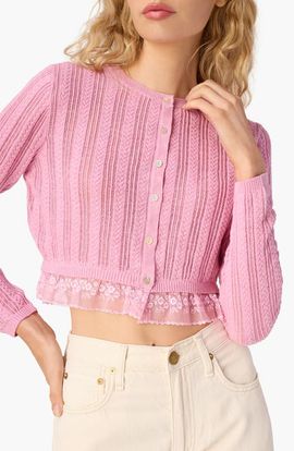CAMI NYC CAMI NYC Pedra Mixed Stitch Cotton Cardigan
