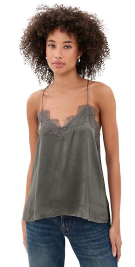 CAMI NYC CAMI NYC Racer Silk Camisole Gunmetal