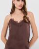 CAMI NYC CAMI NYC Racer Silk Charmeuse Camisole Chocolate - 2