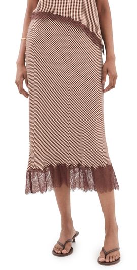 CAMI NYC CAMI NYC Sharon Skirt Brown Gingham