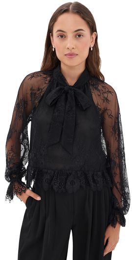 CAMI NYC CAMI NYC Tully Lace Blouse Black