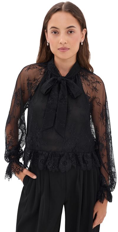CAMI NYC CAMI NYC Tully Lace Blouse Black
