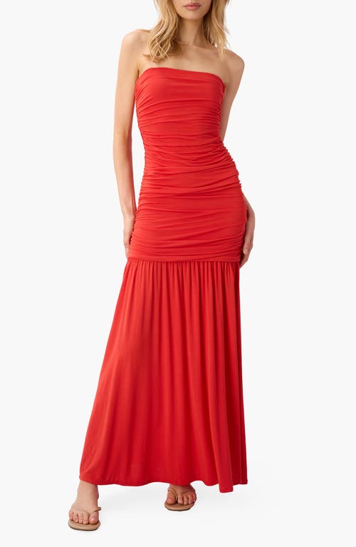 CAMI NYC CAMI NYC Waverly Strapless Drop Waist Maxi Dress