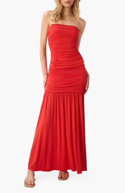 CAMI NYC CAMI NYC Waverly Strapless Drop Waist Maxi Dress