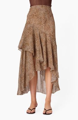 CAMI NYC CAMI NYC Yazmeena Asymmetric Ruffle Chiffon Skirt