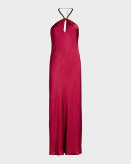 Cami NYC Giulia Beaded Halter Maxi Dress