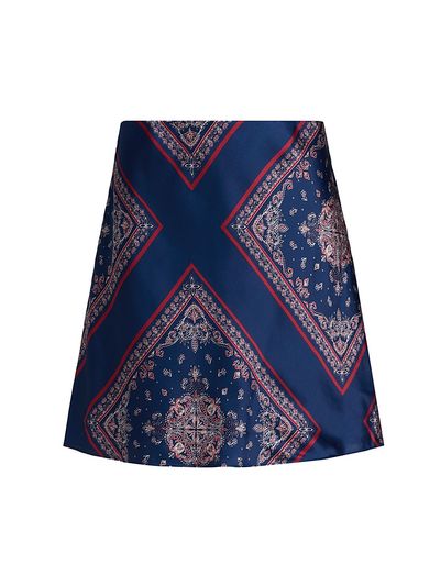 Cami NYC Women's Aviva Paisley-Print Silk Miniskirt