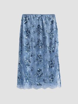 Cami NYC Women's Aylin Sequined Lace Midi-Skirt
