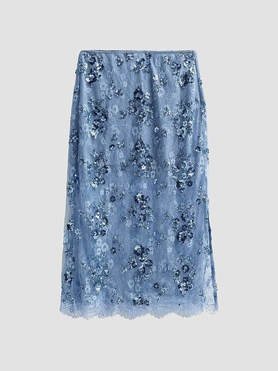Cami NYC Women's Aylin Sequined Lace Midi-Skirt