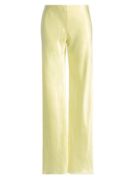 Cami NYC Women's Bristol Crinkle Satin Mid-Rise Pants
