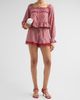 Cami NYC Women's Cassandra Gingham Cotton-Silk Lace-Trim Shorts - 2